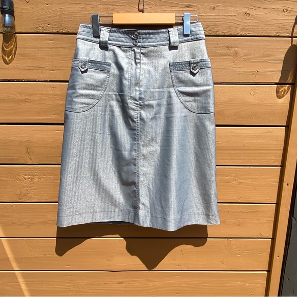 Grey utility Tilley midi skirt - Picture 1 of 4
